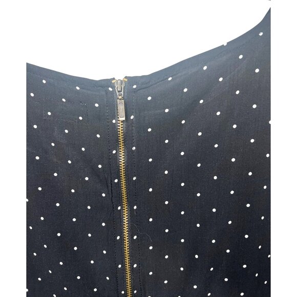 Old Navy Womens Black Polka Dot Dress With Back Zipper Detail Size Large - Picture 10 of 11